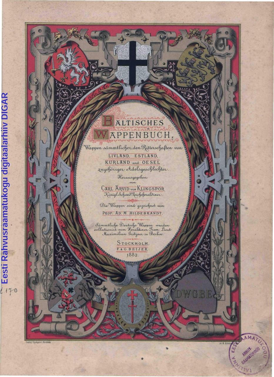 Гербовник балтийского дворянства 1882 Baltisches Wappenbuch герб фон Мекков 2